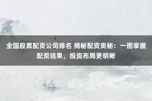 全國股票配資公司排名 揭秘配資奧秘：一圖掌握配資結果，投資布局更明晰