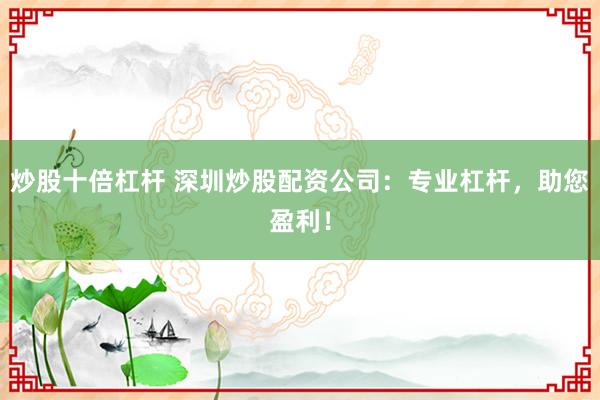 炒股十倍杠桿 深圳炒股配資公司：專業(yè)杠桿，助您盈利！